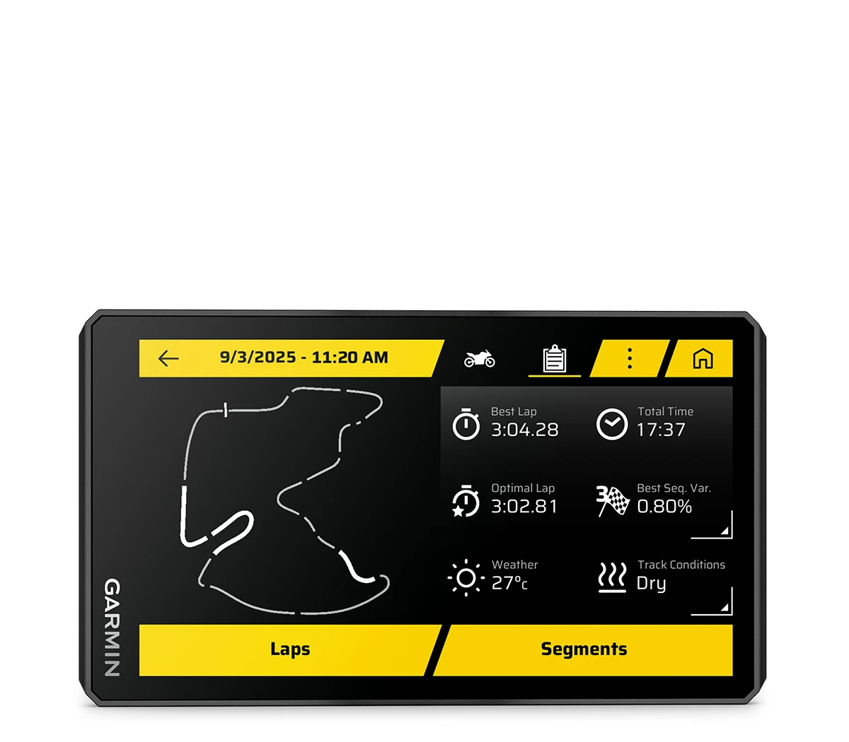 Garmin Zumo XT3 drag racing